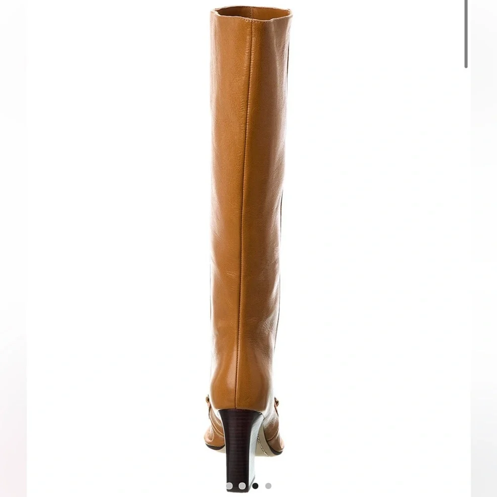Tory Burch Perrine Tall Leather Knee-High Boot -  in caramel corn leather